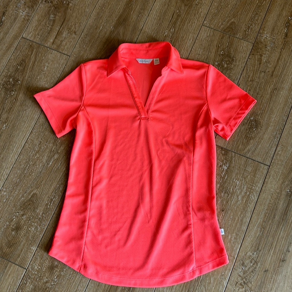 NWOT Lady Hagen Neon Orange Golf Shirt Size XS